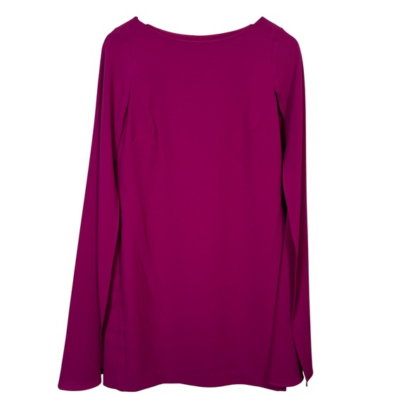 Ralph Lauren Womens Cape Dress Small Georgette Cocktail Fuscia Sheath - Picture 3 of 8